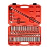 TEKTON 3/8 in. Drive 6-Point Socket and Ratchet Set, 73-Piece (1/4-1 in. 6-24 mm)