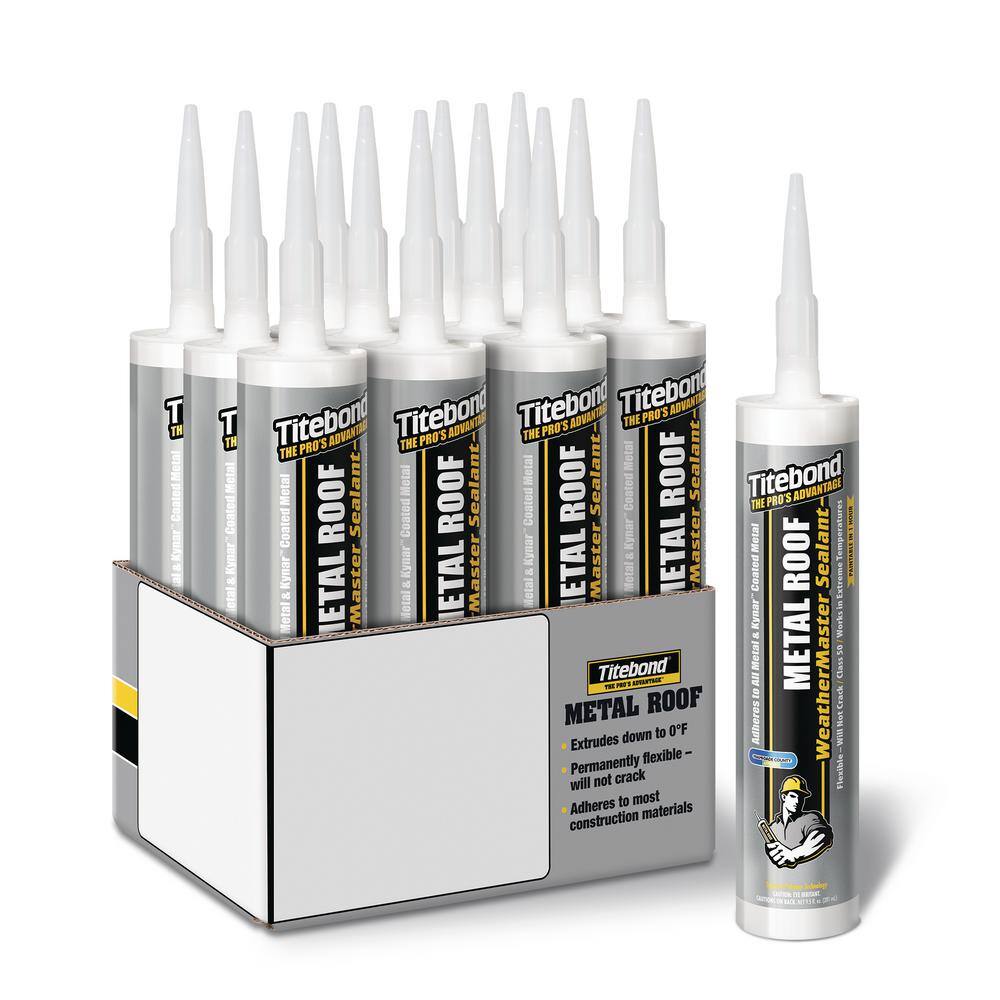 Titebond 9.5 oz. Clear Metal Roof Exterior Sealant (12-Pack)