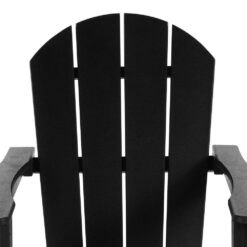 WESTIN OUTDOOR Laguna Fade Resistant Outdoor Patio HDPE Poly Plastic Adirondack Porch Rocking Chair in Black
