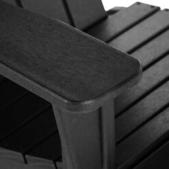 WESTIN OUTDOOR Laguna Fade Resistant Outdoor Patio HDPE Poly Plastic Adirondack Porch Rocking Chair in Black