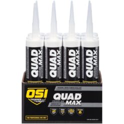 OSI QUAD Max 9.5 fl. oz. White #001 Exterior, Window, Door, and Siding Caulk Sealant (12-pack)