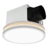 Akicon Bathroom Exhaust Fan with Light, Dimmable 3CCT LED Light with Night Light, 80 CFM, 2-Sones, Round, White