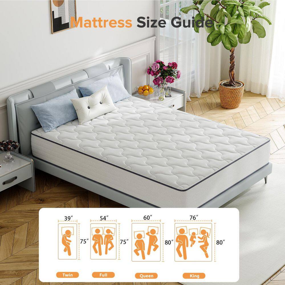 Babo Care Full Size 10 in. Medium Hybrid Breathable and Cooling Motion Isolation Mattress with CertiPUR-US and Oeko-TEX Certified