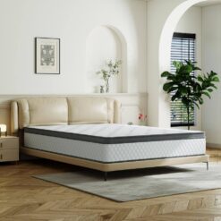 Babo Care King Size Medium Hybrid Memory Foam 10 in. with Pocket Spring and Cooling Gel Infused Breathable Mattress