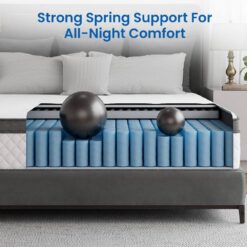 Babo Care KING Size Medium Firm Comfort Hybrid Memory Foam Tight Top 10in. Breathable and Cooling Mattress