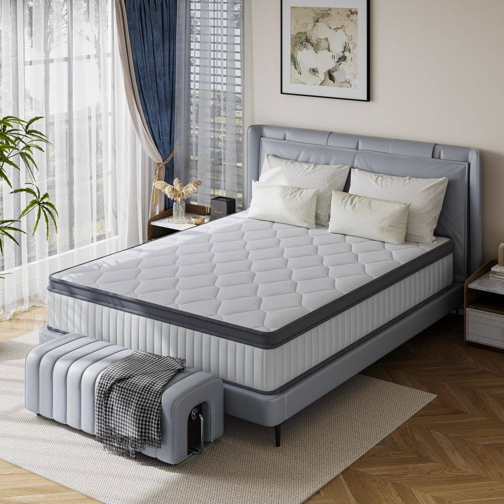 Babo Care Twin Medium Hybrid Memory Foam 8 in. Individual Pocket Spring Breathable and Cooling Motion Isolation Mattress