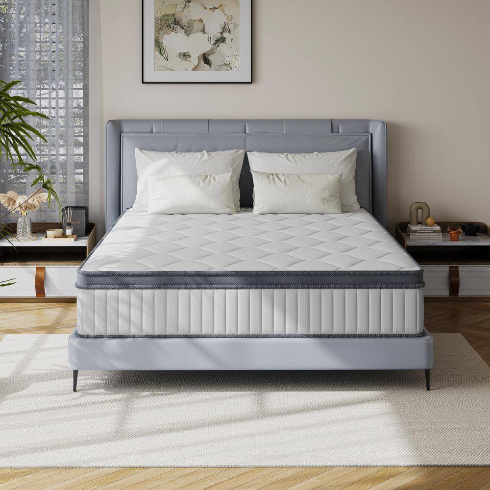 Babo Care Twin Medium Hybrid Memory Foam 8 in. Individual Pocket Spring Breathable and Cooling Motion Isolation Mattress