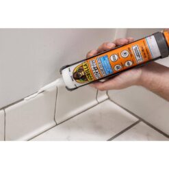 Gorilla 10 Oz. Waterproof Caulk and Seal 100% Silicone Sealant White (12-Pack)