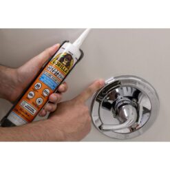Gorilla 10 Oz. Waterproof Caulk and Seal 100% Silicone Sealant White (12-Pack)