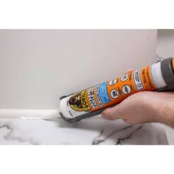 Gorilla 10 Oz. Waterproof Caulk and Seal 100% Silicone Sealant White (12-Pack)