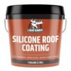 Liquid Rubber Silicone Roof Coating - Roof Sealant for Flat, Sloped, and Metal Roofs, White, 1 Gallon (128 oz)