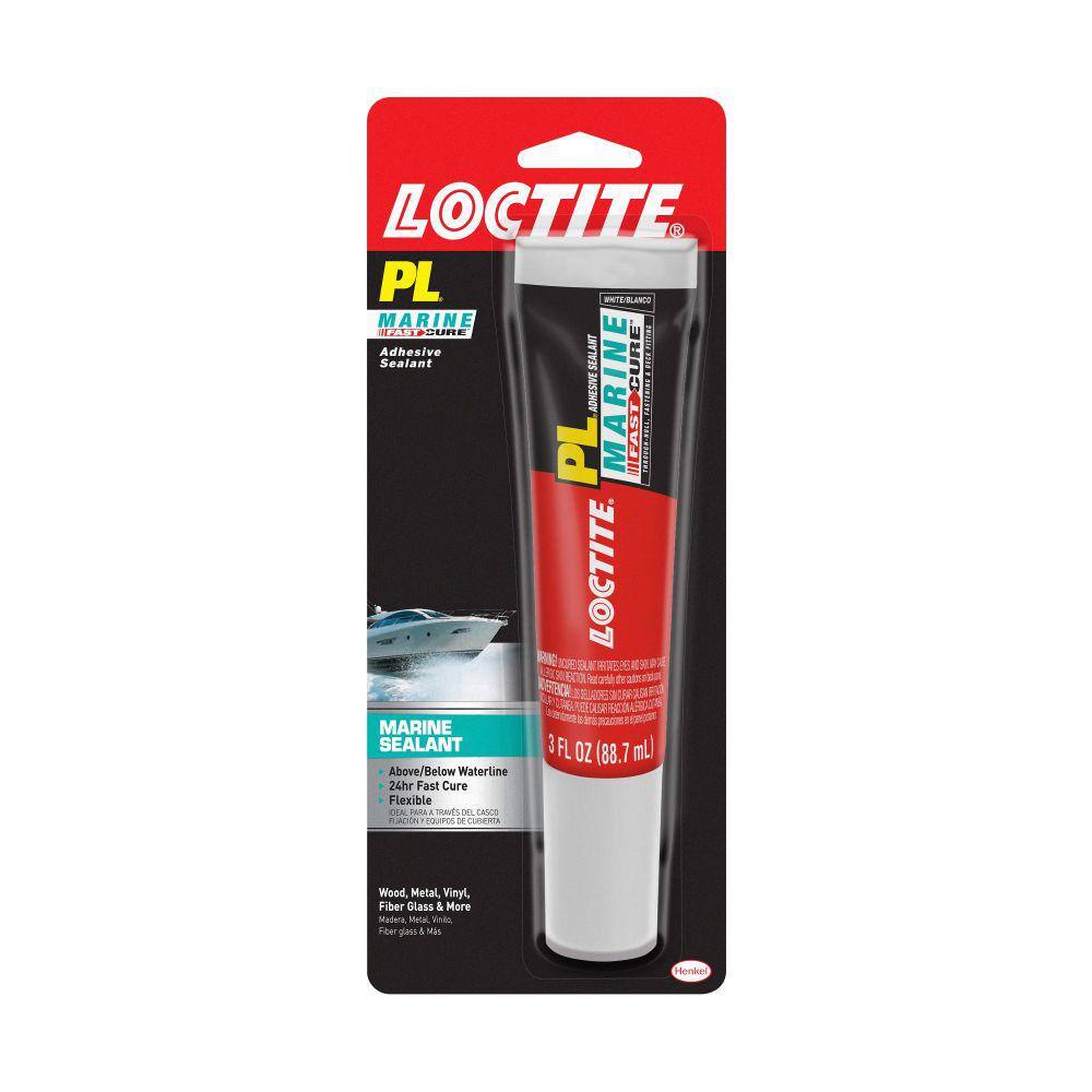 Loctite 3 oz. White PL Marine Fast Cure Polyether Adhesive Sealant Tube (12-Pack)
