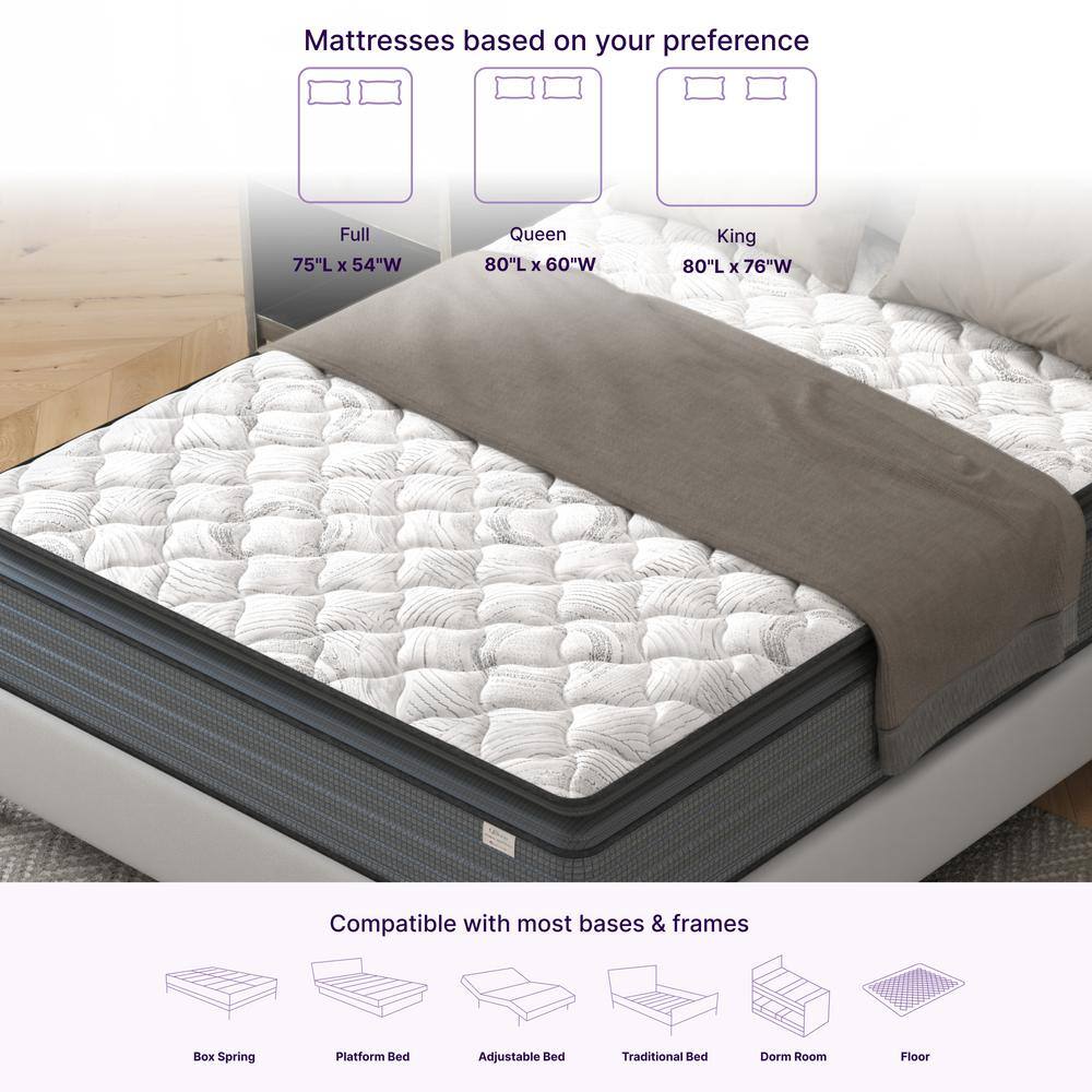 NapQueen Isabella Twin XL Medium Hybrid 14 in. Mattress