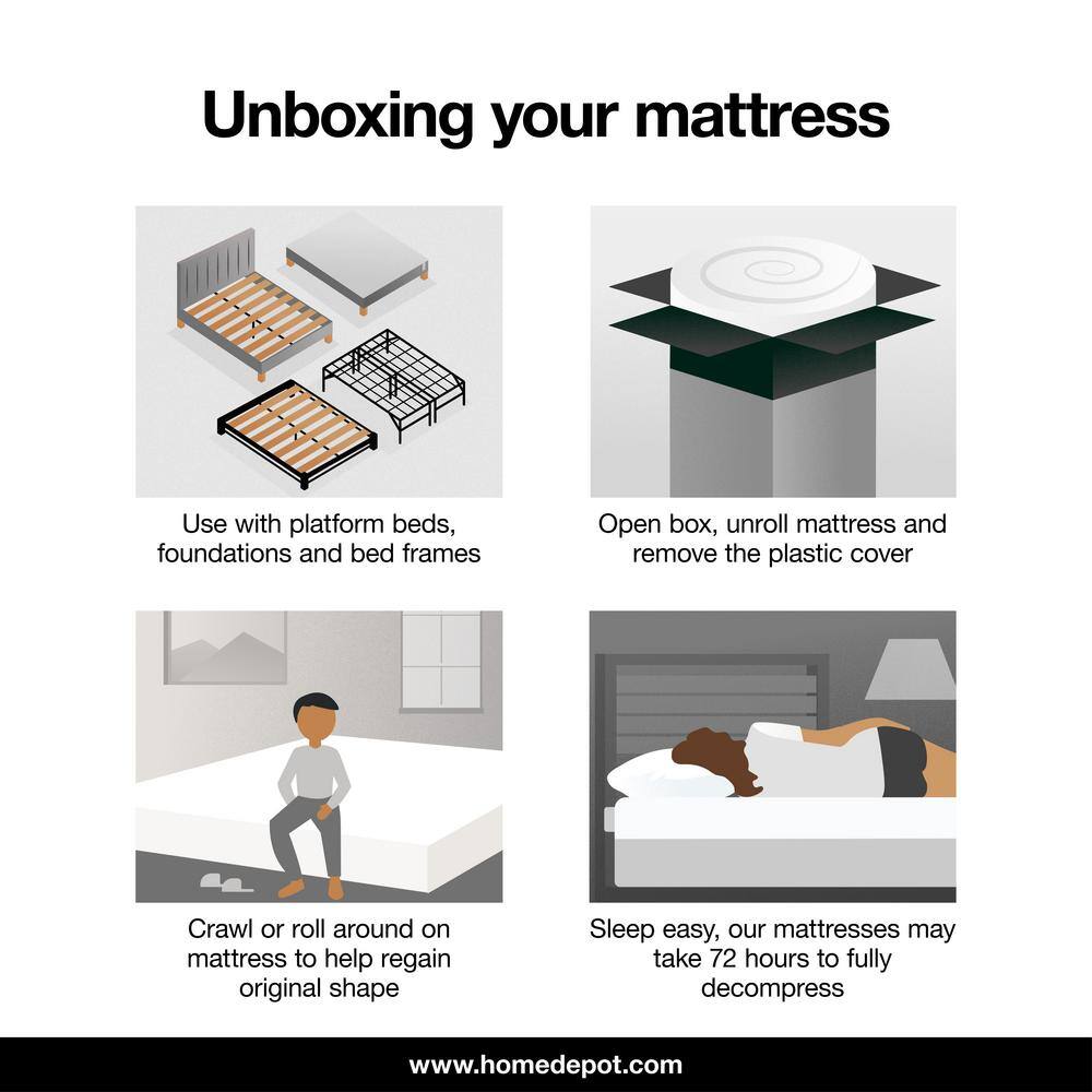 StyleWell Queen Medium Cooling Memory Foam 12 in. Bed-in-a-Box Mattress