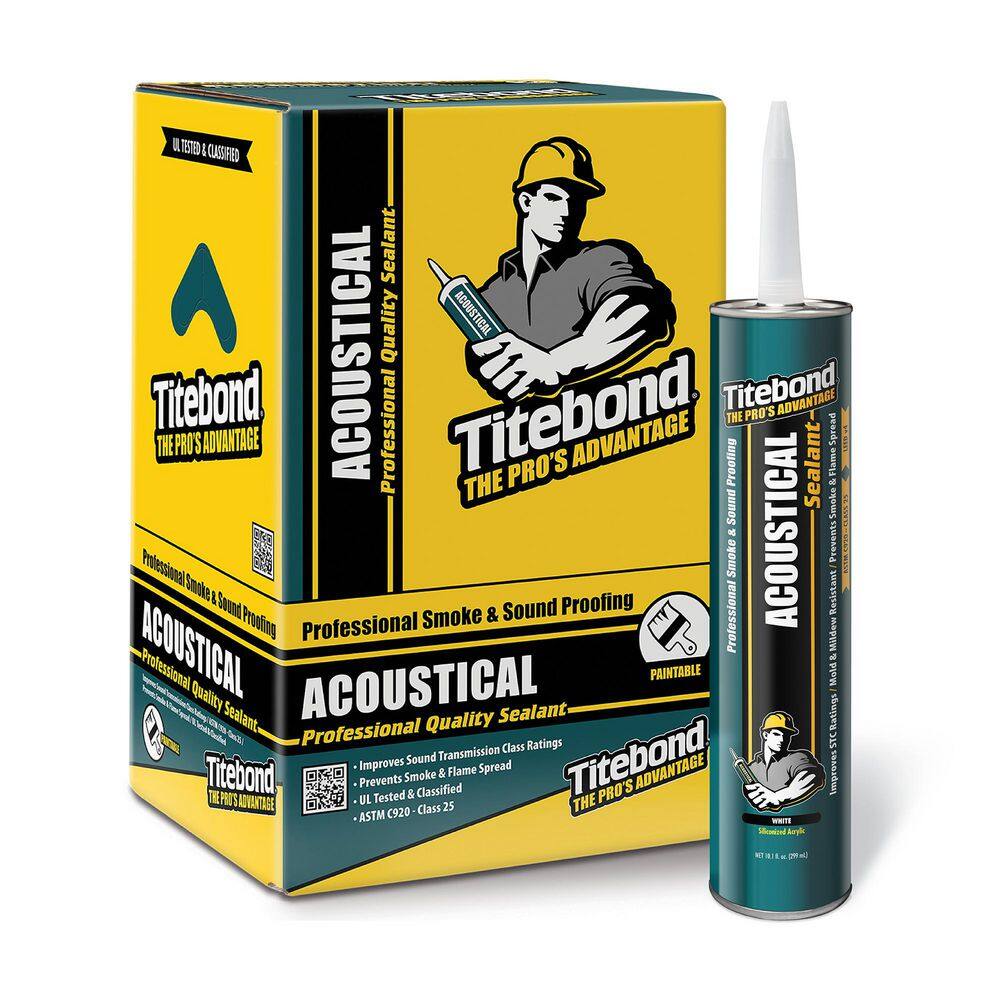 Titebond 28 oz. White Acoustical Smoke and Sound Sealant (12-Pack)