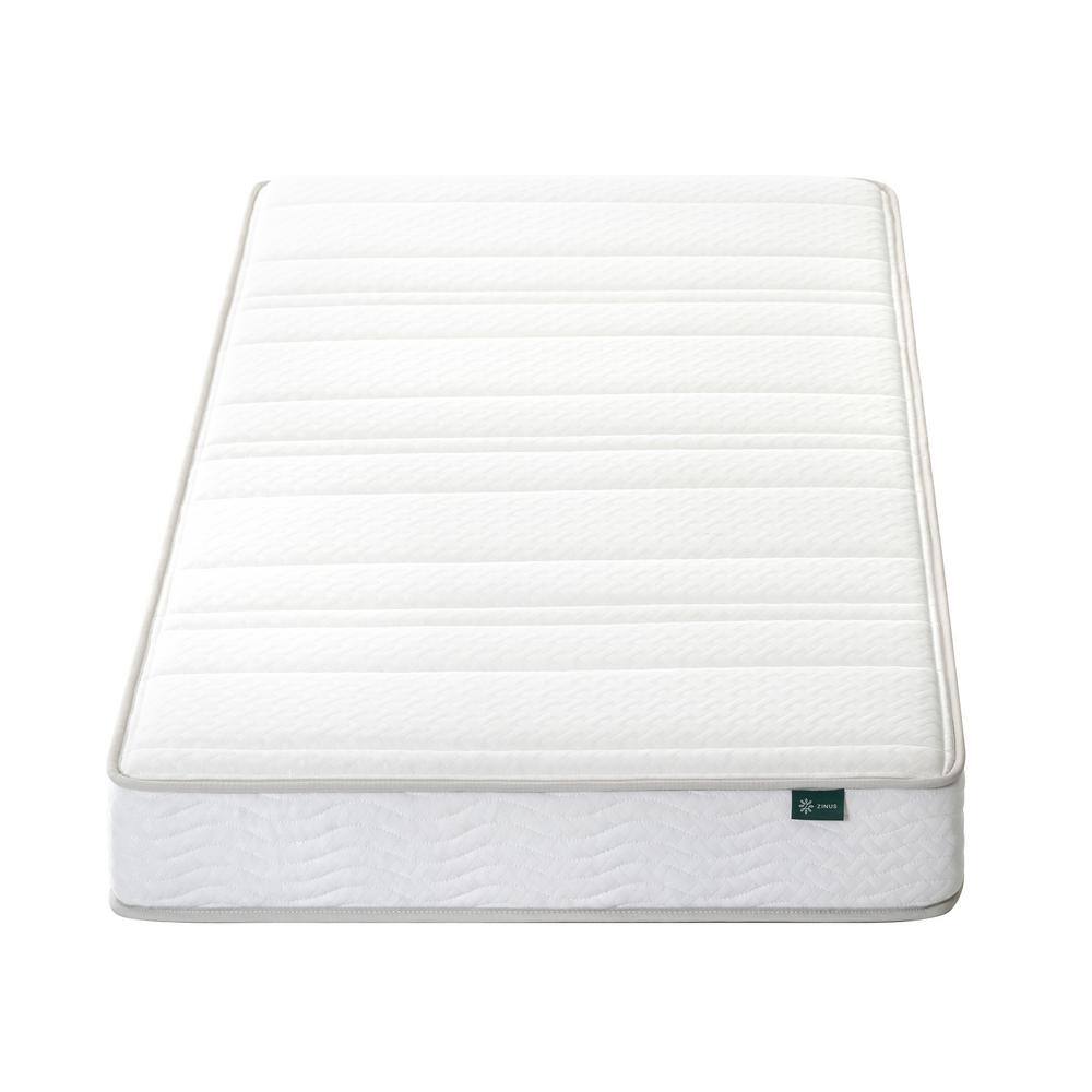 Zinus Narrow Twin Medium Quilted Top 6 in. Foam and Spring Hybrid Mattress