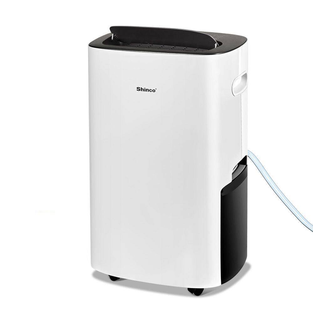 Edendirect 85 pt. 5,000 sq.ft. Portable Dehumidifier in White, with Auto Defrost, Variable Speeds, Continuous Run, 24H Timer