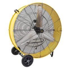 Edendirect 42 in. 2 Speeds Drum Fan in Yellow with Powerful 4/5 HP Motor, Commercial or Industrial Fan, Turbo Blade, Low Noise
