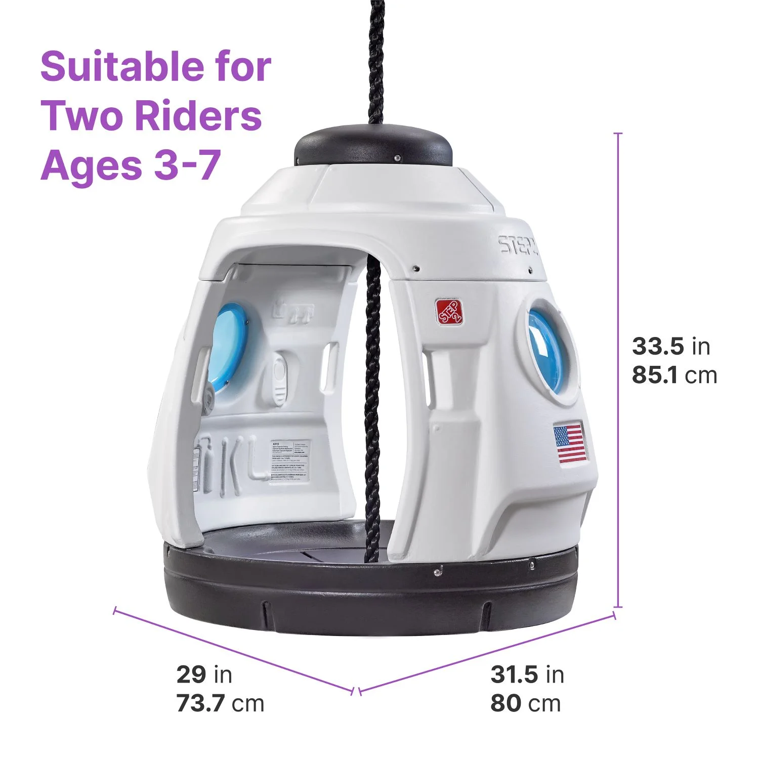 Step2 Space Capsule Outdoor Plastic Kids Tree Swing or Backyard Playhouse