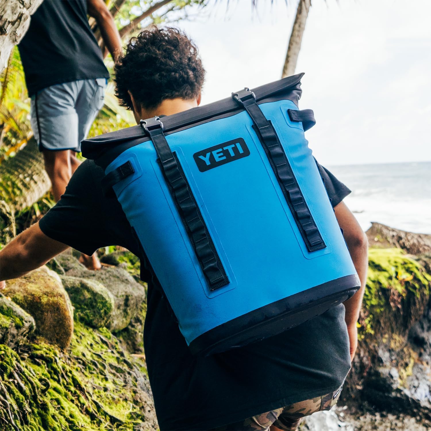 YETI Hopper M20 Series Backpack Soft Sided Coolers with MagShield Access, Big Wave Blue