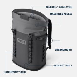 YETI Hopper M20 Series Backpack Soft Sided Coolers with MagShield Access, Peach/Beekeeper