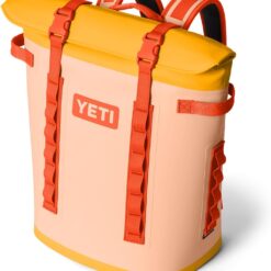 YETI Hopper M20 Series Backpack Soft Sided Coolers with MagShield Access, Peach/Beekeeper