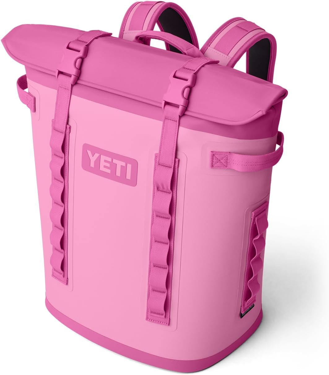YETI Hopper M20 Series Backpack Soft Sided Coolers with MagShield Access, Power Pink