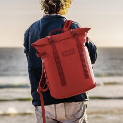 YETI Hopper M20 Series Backpack Soft Sided Coolers with MagShield Access, Rescue Red