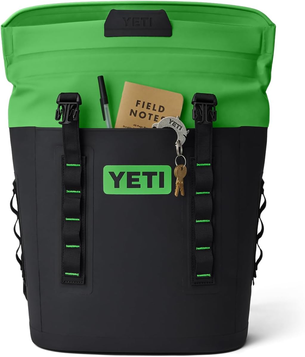 YETI Hopper M12 Series Backpack Soft Sided Coolers with MagShield Access, Canopy Green