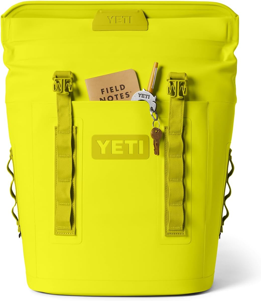 YETI Hopper M12 Series Backpack Soft Sided Coolers with MagShield Access, Firefly Yellow