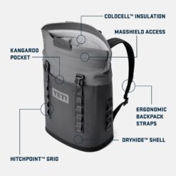 YETI Hopper M12 Series Backpack Soft Sided Coolers with MagShield Access, Navy