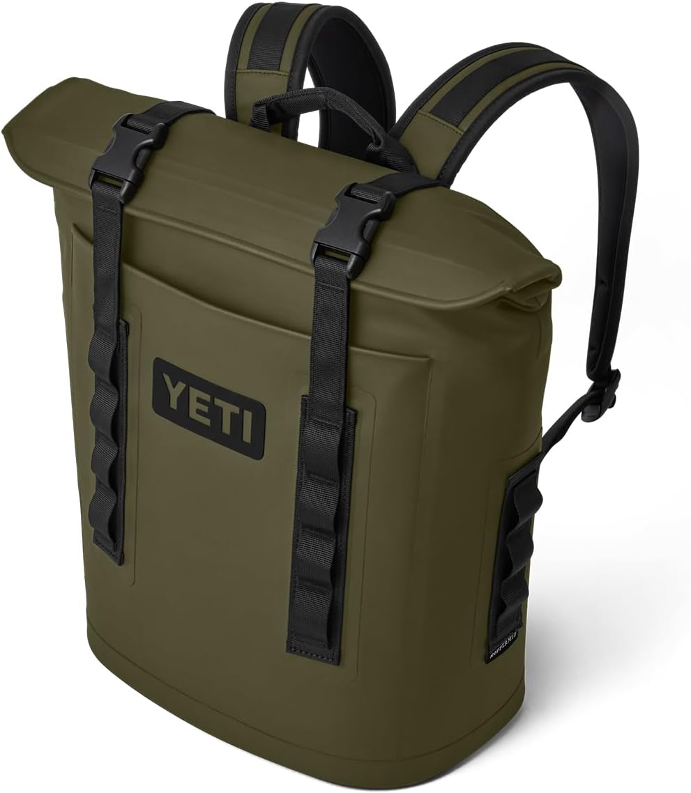 YETI Hopper M12 Series Backpack Soft Sided Coolers with MagShield Access, Olive