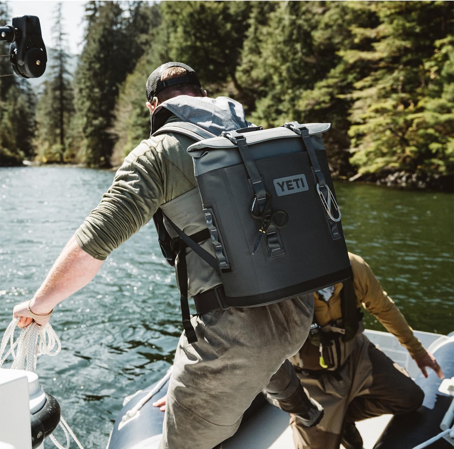 YETI Hopper M12 Series Backpack Soft Sided Coolers with MagShield Access, Olive