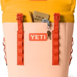 YETI Hopper M12 Series Backpack Soft Sided Coolers with MagShield Access, Peach/Beekeeper