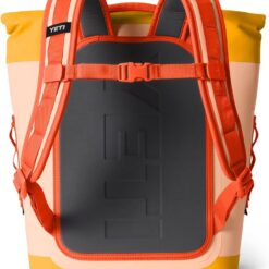 YETI Hopper M12 Series Backpack Soft Sided Coolers with MagShield Access, Peach/Beekeeper