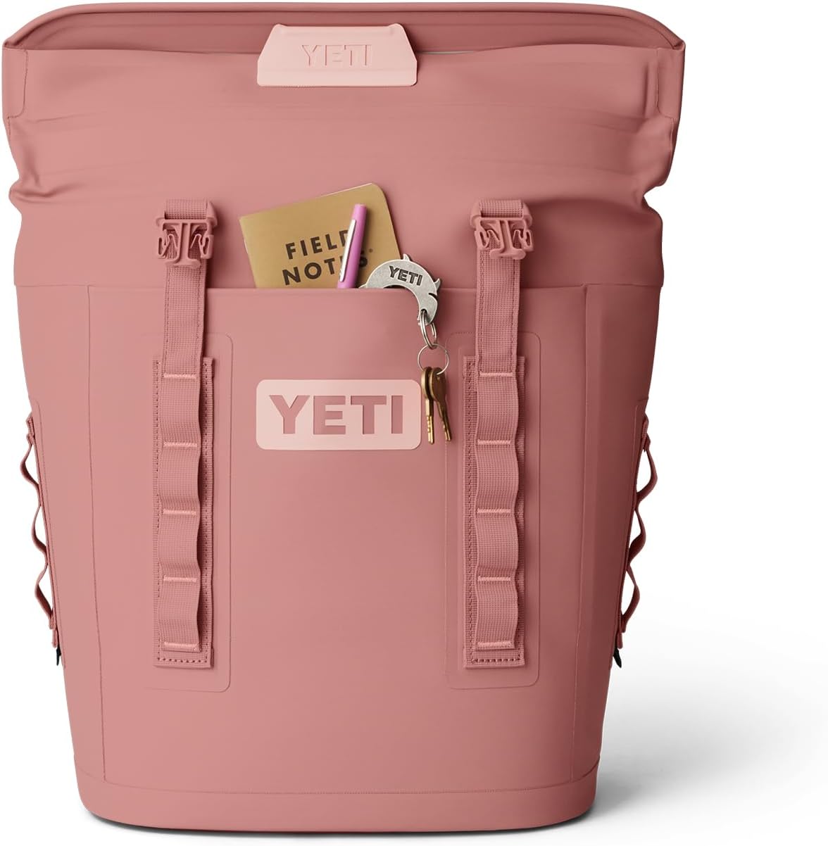 YETI Hopper M12 Series Backpack Soft Sided Coolers with MagShield Access, Sandstone Pink