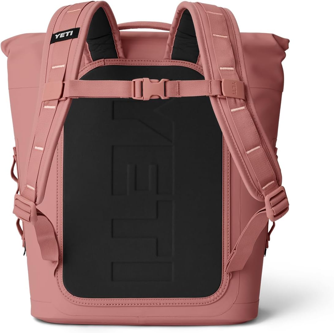 YETI Hopper M12 Series Backpack Soft Sided Coolers with MagShield Access, Sandstone Pink