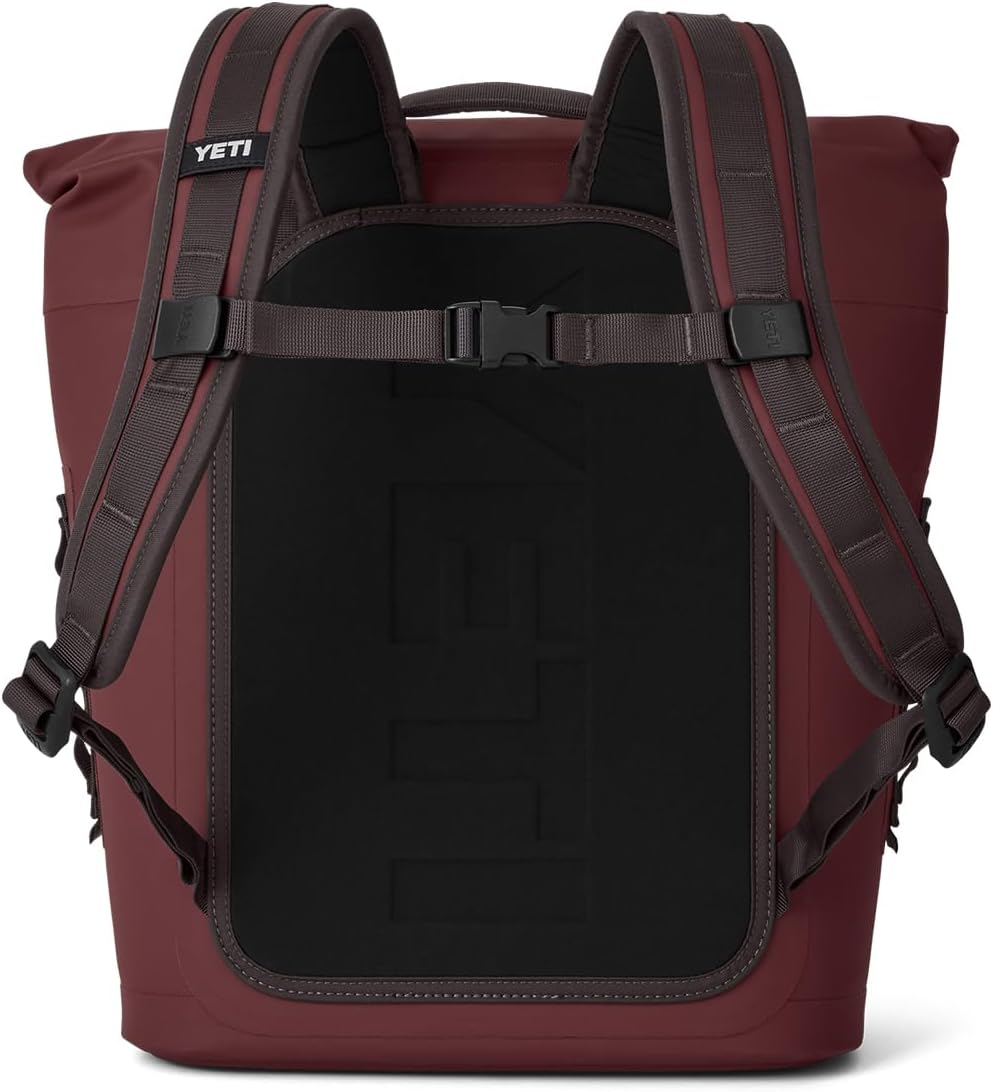 YETI Hopper M12 Series Backpack Soft Sided Coolers with MagShield Access, Wild Vine Red
