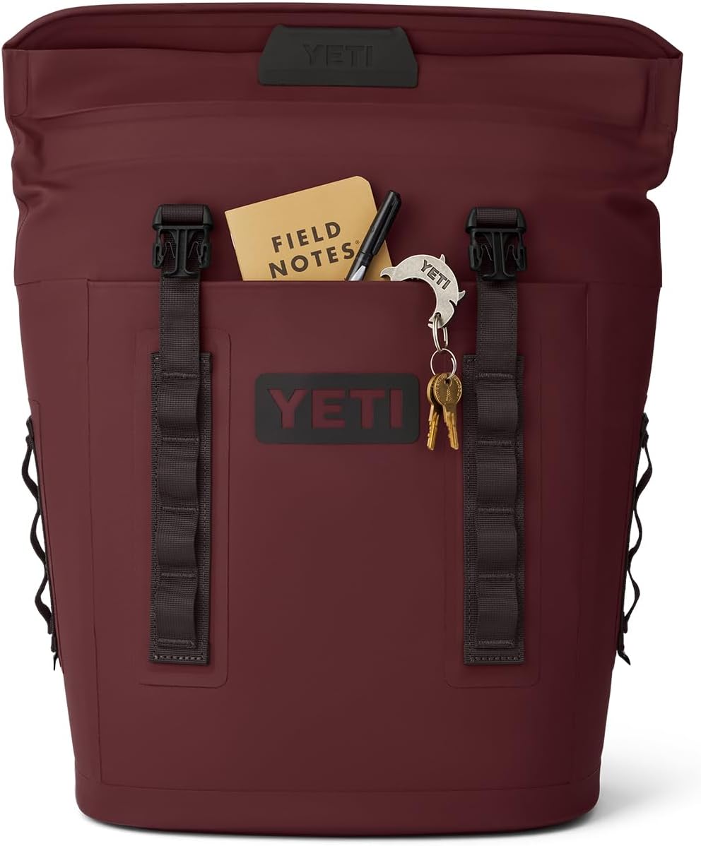 YETI Hopper M12 Series Backpack Soft Sided Coolers with MagShield Access, Wild Vine Red