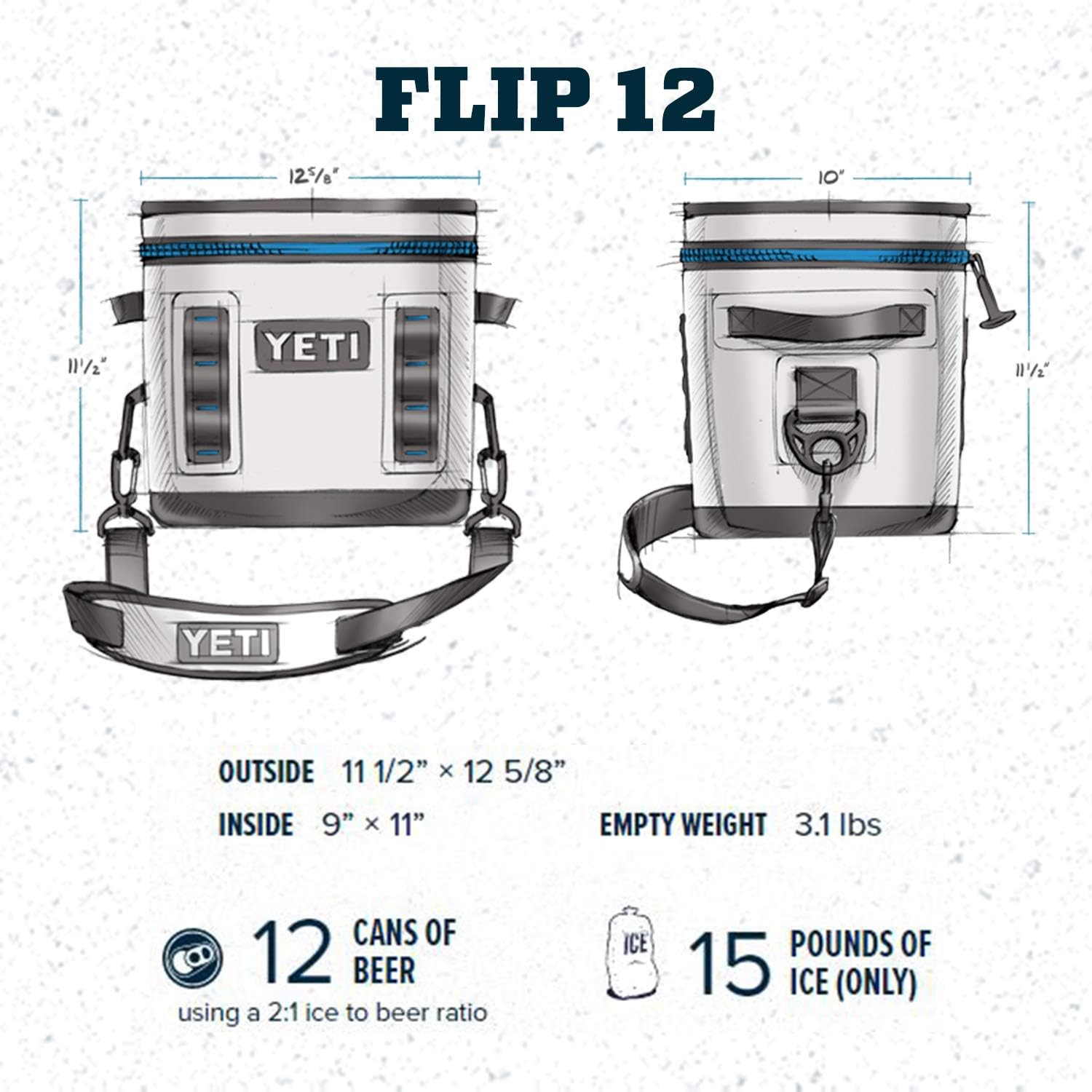 YETI Hopper Flip 12 Soft Cooler, Charcoal