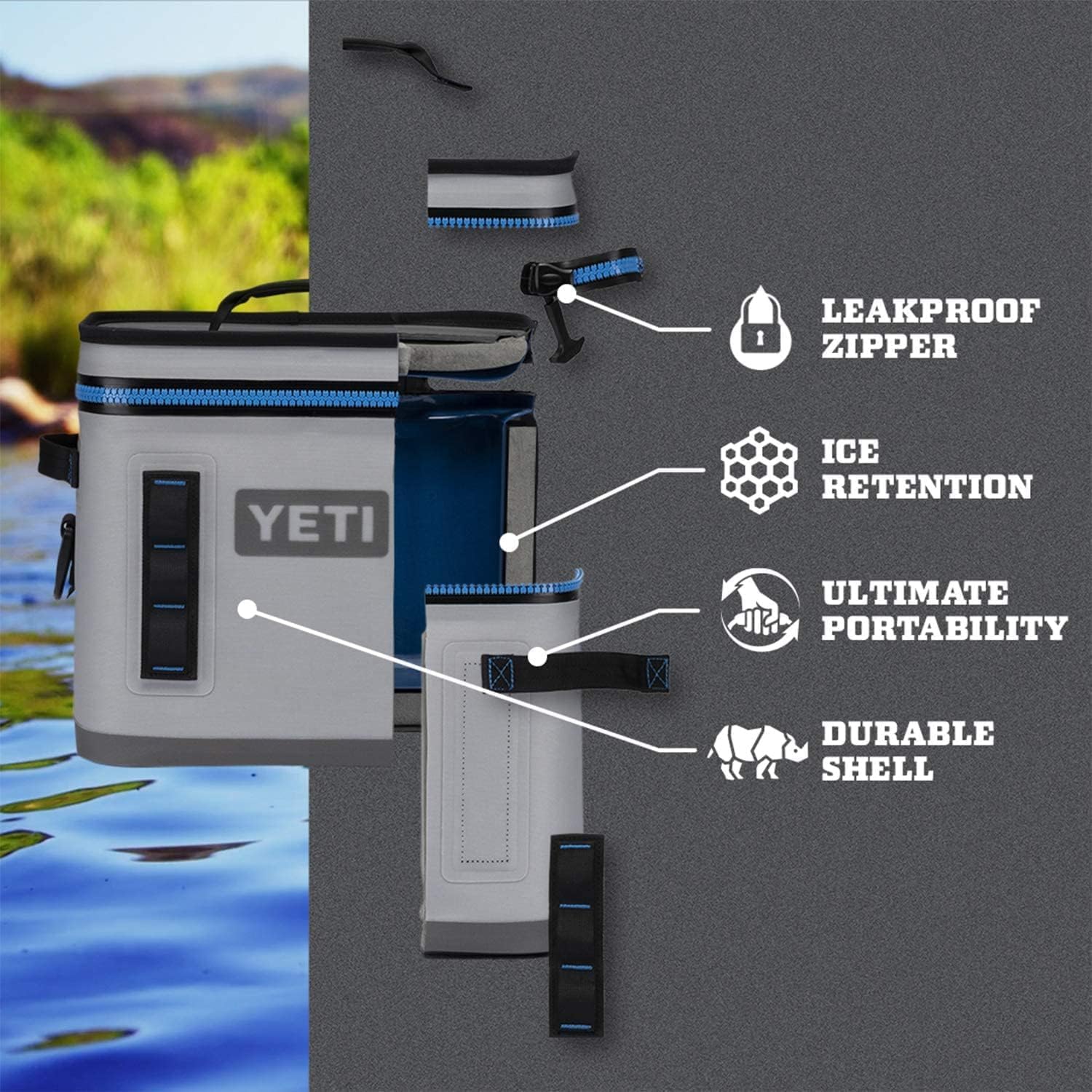 YETI Hopper Flip 12 Soft Cooler, Navy