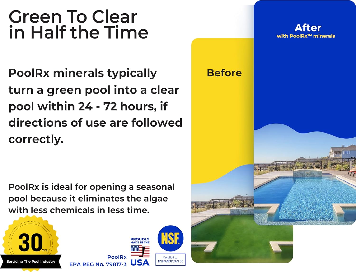 PoolRX+ Pool Unit 7.5k-20k gallons (4-Pack), Blue, (331003)