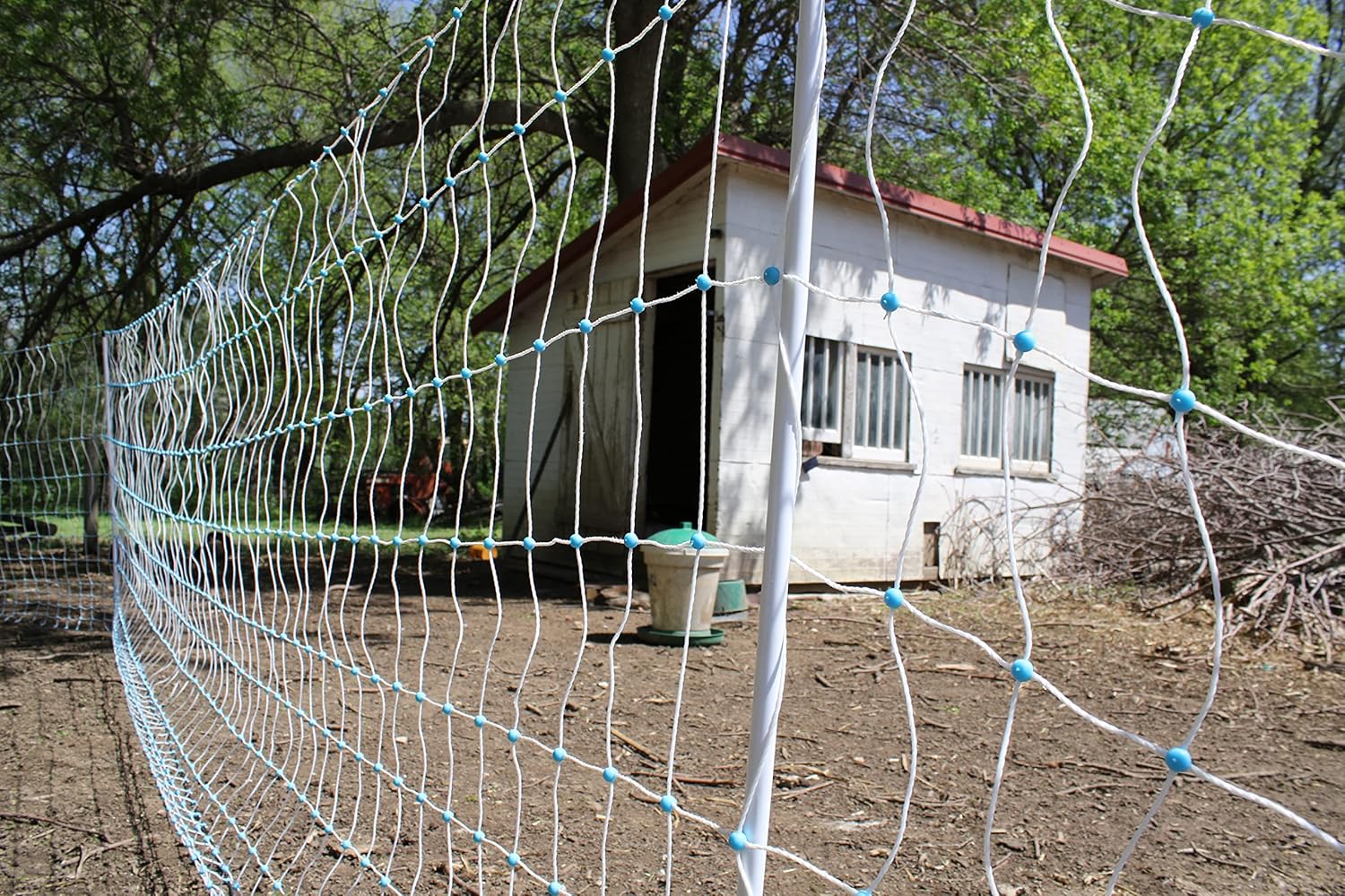 Starkline 48" x 164' Electric Poultry Netting with Double Spiked Fiberglass Posts | Electric Fence for Chickens in Backyards, Homesteads, Farms and Ranches