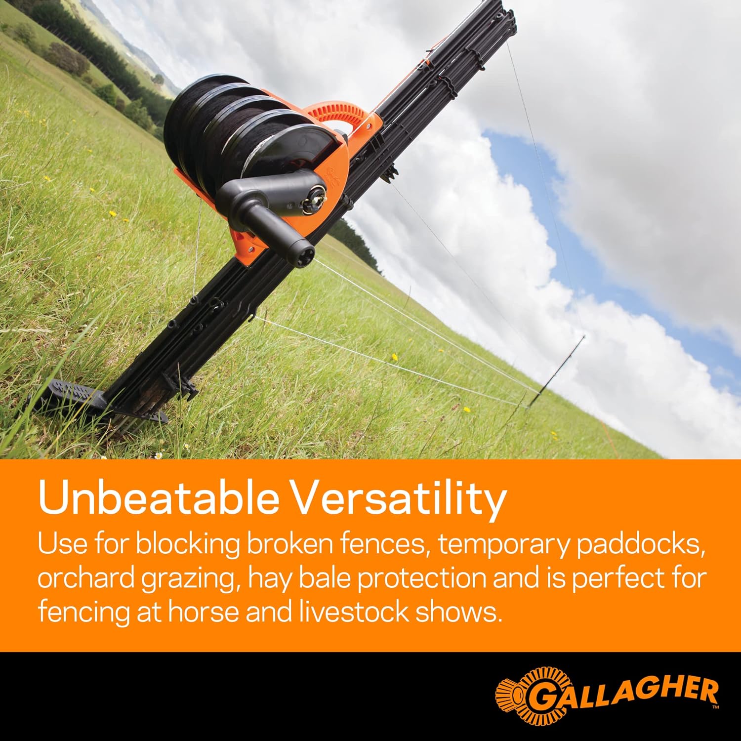 Gallagher Smart Fence 2 | Portable Fence for Containing Animals, Temporary Field Fencing, Quick and Easy Install, Safe and Versatile