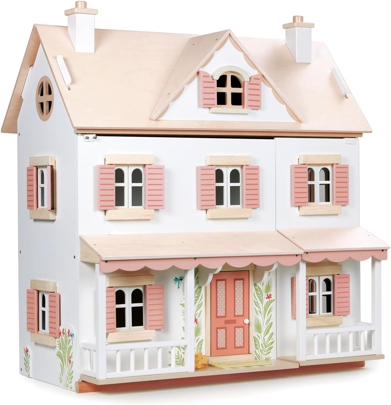 Tender Leaf Toys - Humming Bird House - 3 Story Large Wooden Colonial Style Doll House