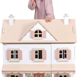 Tender Leaf Toys - Humming Bird House - 3 Story Large Wooden Colonial Style Doll House