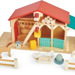 Tender Leaf Toys - Tender Leaf Farm - Realistic Colorful Wooden Farmhouse Toy Set