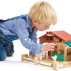 Tender Leaf Toys - Tender Leaf Farm - Realistic Colorful Wooden Farmhouse Toy Set