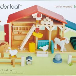 Tender Leaf Toys - Tender Leaf Farm - Realistic Colorful Wooden Farmhouse Toy Set