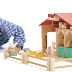 Tender Leaf Toys - Tender Leaf Farm - Realistic Colorful Wooden Farmhouse Toy Set